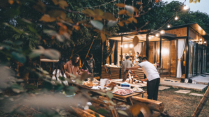 Không gian bên ngoài của homestay